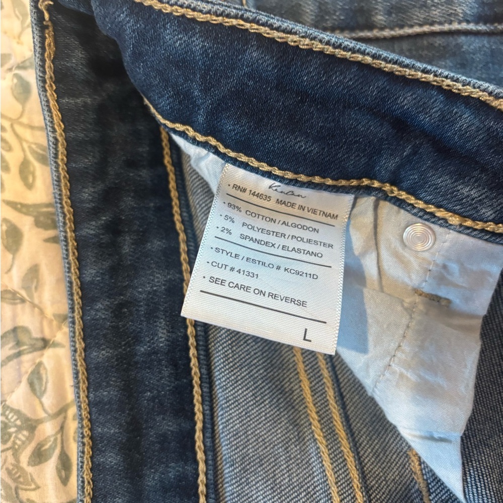 KanCan Blue Distressed Denim Shorts - Picture 2 of 5